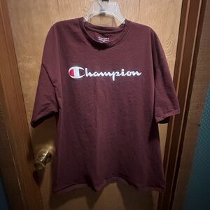 Champion Men’s Burgundy Tee with Logo 2XL